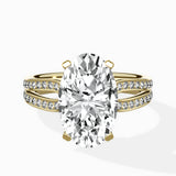 Vintage Split Shank Solitaire Ring Engagement Ring