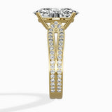 Vintage Split Shank Solitaire Ring Engagement Ring