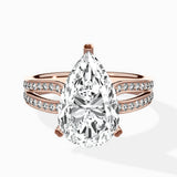 Vintage Split Shank Solitaire Ring Engagement Ring