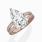Vintage Split Shank Solitaire Ring Engagement Ring