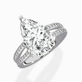 Vintage Split Shank Solitaire Ring Engagement Ring