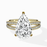 Vintage Split Shank Solitaire Ring Engagement Ring