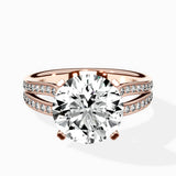 Vintage Split Shank Solitaire Ring Engagement Ring