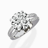 Vintage Split Shank Solitaire Ring Engagement Ring