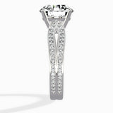 Vintage Split Shank Solitaire Ring Engagement Ring