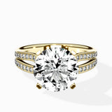 Vintage Split Shank Solitaire Ring Engagement Ring