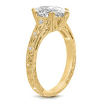 Classic Vintage Style Oval Engagement Ring in Yellow Gold