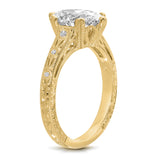 Classic Vintage Style Oval Engagement Ring in Yellow Gold