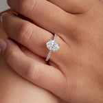 Alluring Hidden Halo 2.02 ct Oval Engagement Ring in Rose Gold - The Better Diamonds