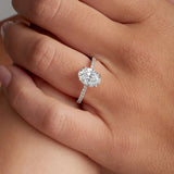 Alluring Hidden Halo 2.02 ct Oval Engagement Ring in Rose Gold - The Better Diamonds