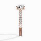 Alluring Hidden Halo 2.02 ct Oval Engagement Ring in Rose Gold (test) - The Better Diamonds