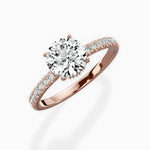 Alluring Hidden Halo 2.02 ct Oval Engagement Ring in Rose Gold (test) - The Better Diamonds
