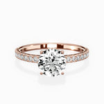 Alluring Hidden Halo 2.02 ct Oval Engagement Ring in Rose Gold (test) - The Better Diamonds