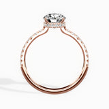 Alluring Hidden Halo 2.02 ct Oval Engagement Ring in Rose Gold (test) - The Better Diamonds
