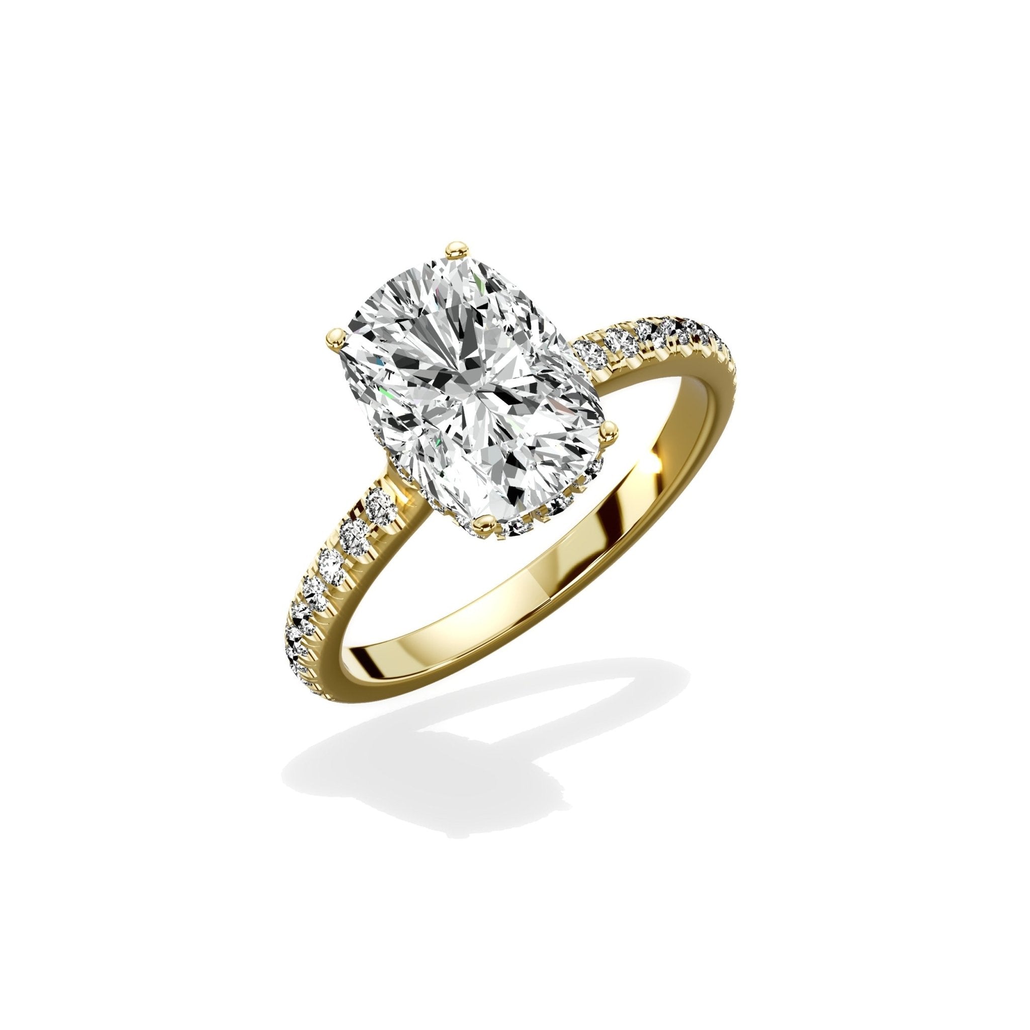 Alluring Hidden Halo Engagement Ring - The Better Diamonds