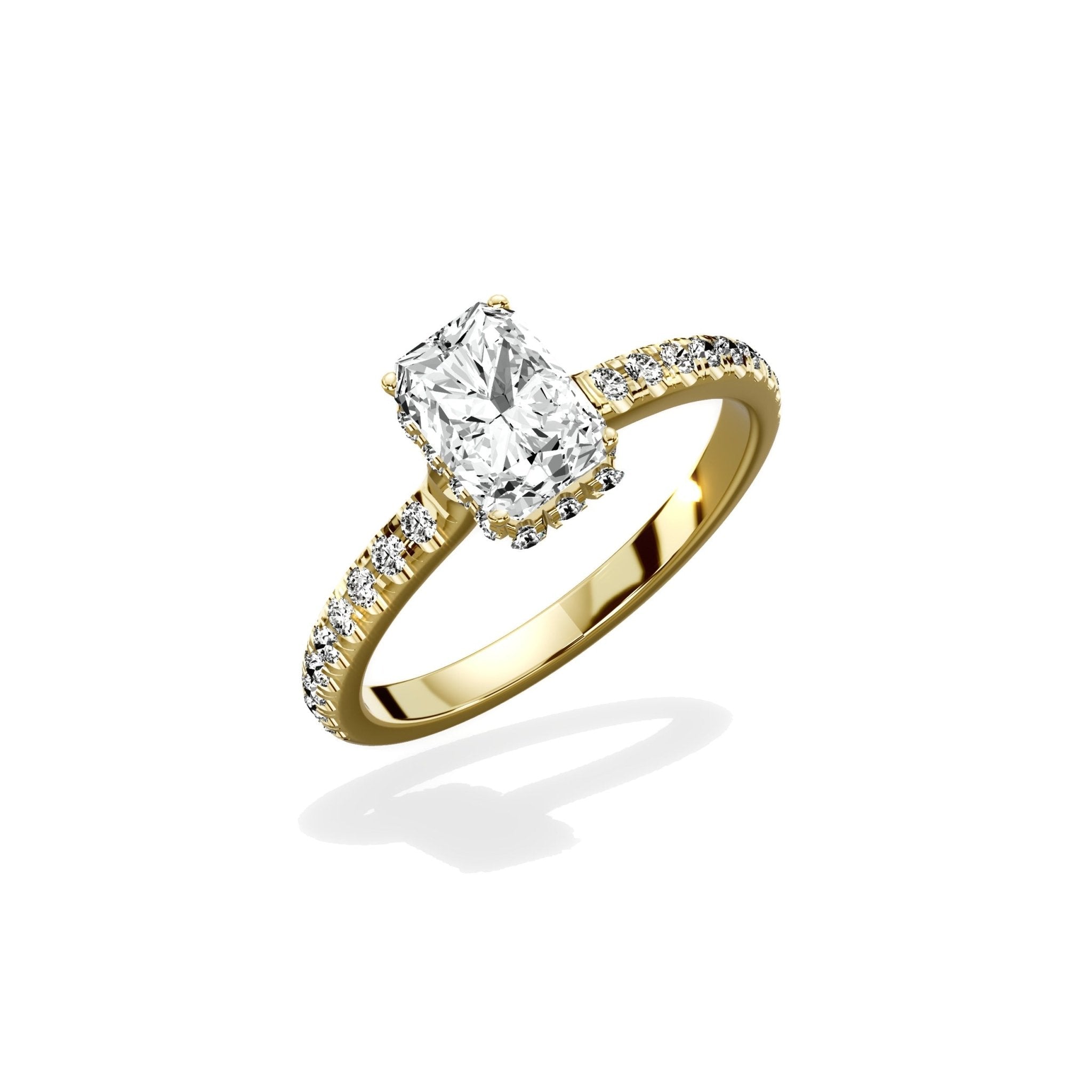 Alluring Hidden Halo Engagement Ring - The Better Diamonds