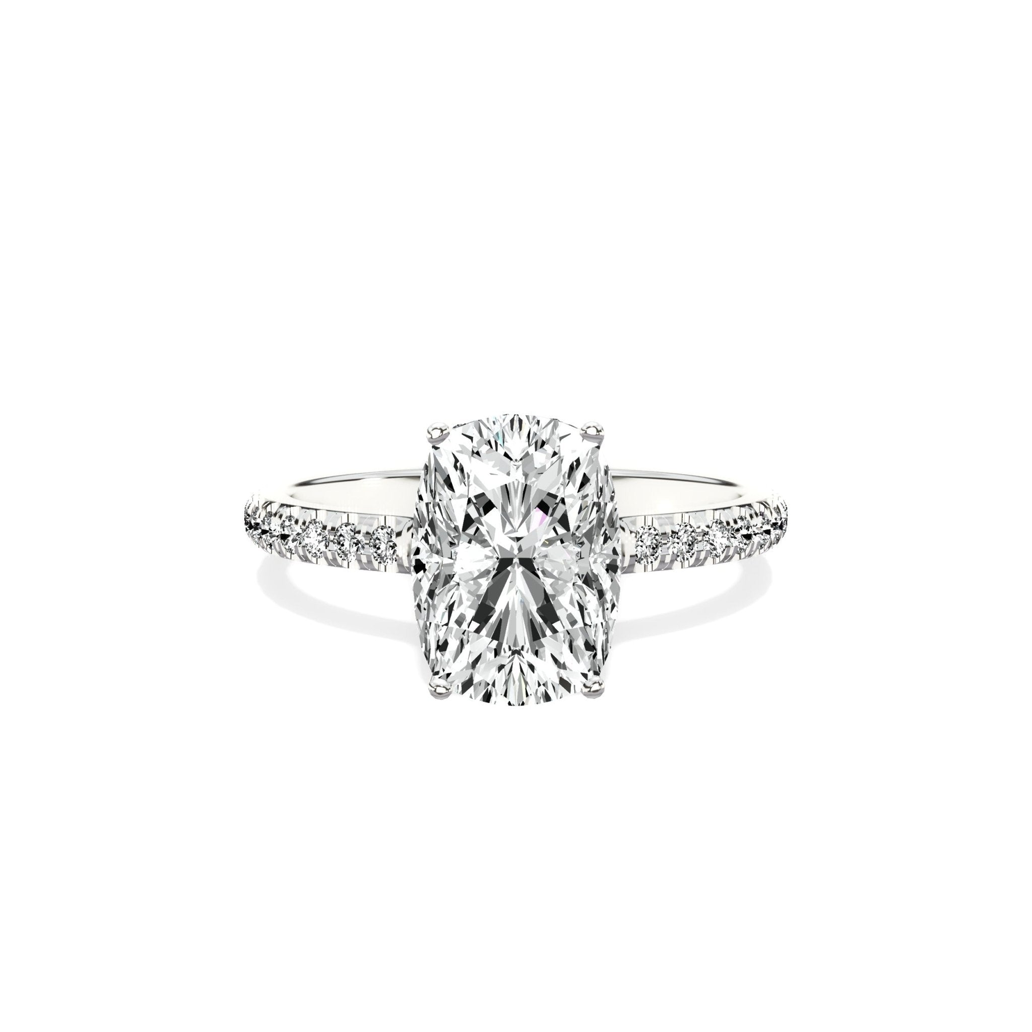 Alluring Hidden Halo Engagement Ring - The Better Diamonds