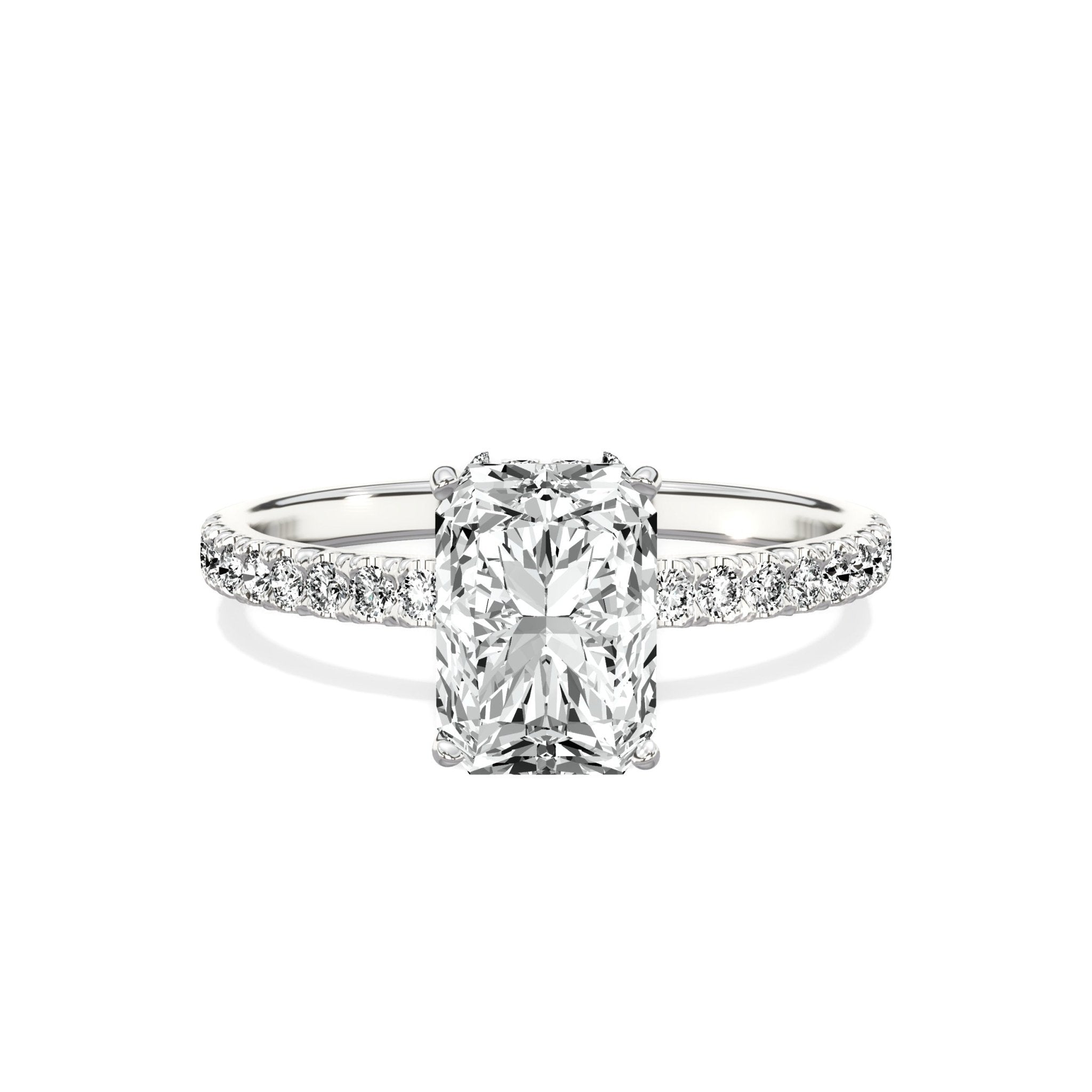 Alluring Hidden Halo Engagement Ring - The Better Diamonds