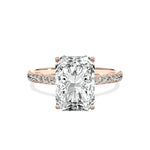 Alluring Hidden Halo Engagement Ring - The Better Diamonds
