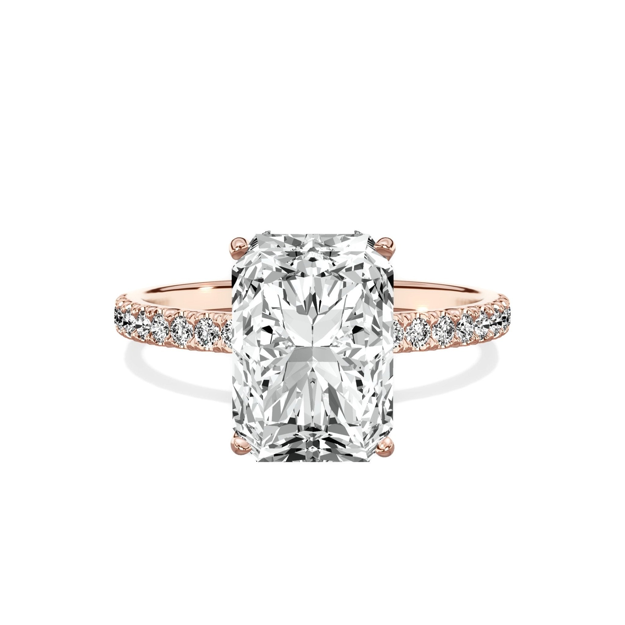 Alluring Hidden Halo Engagement Ring - The Better Diamonds