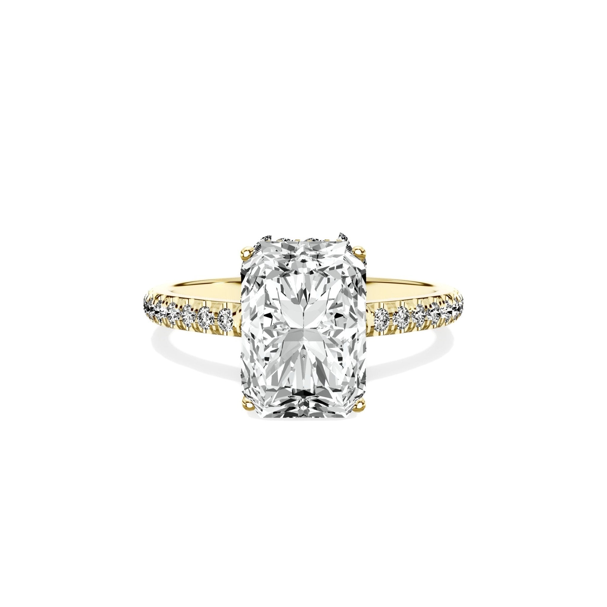 Alluring Hidden Halo Engagement Ring - The Better Diamonds