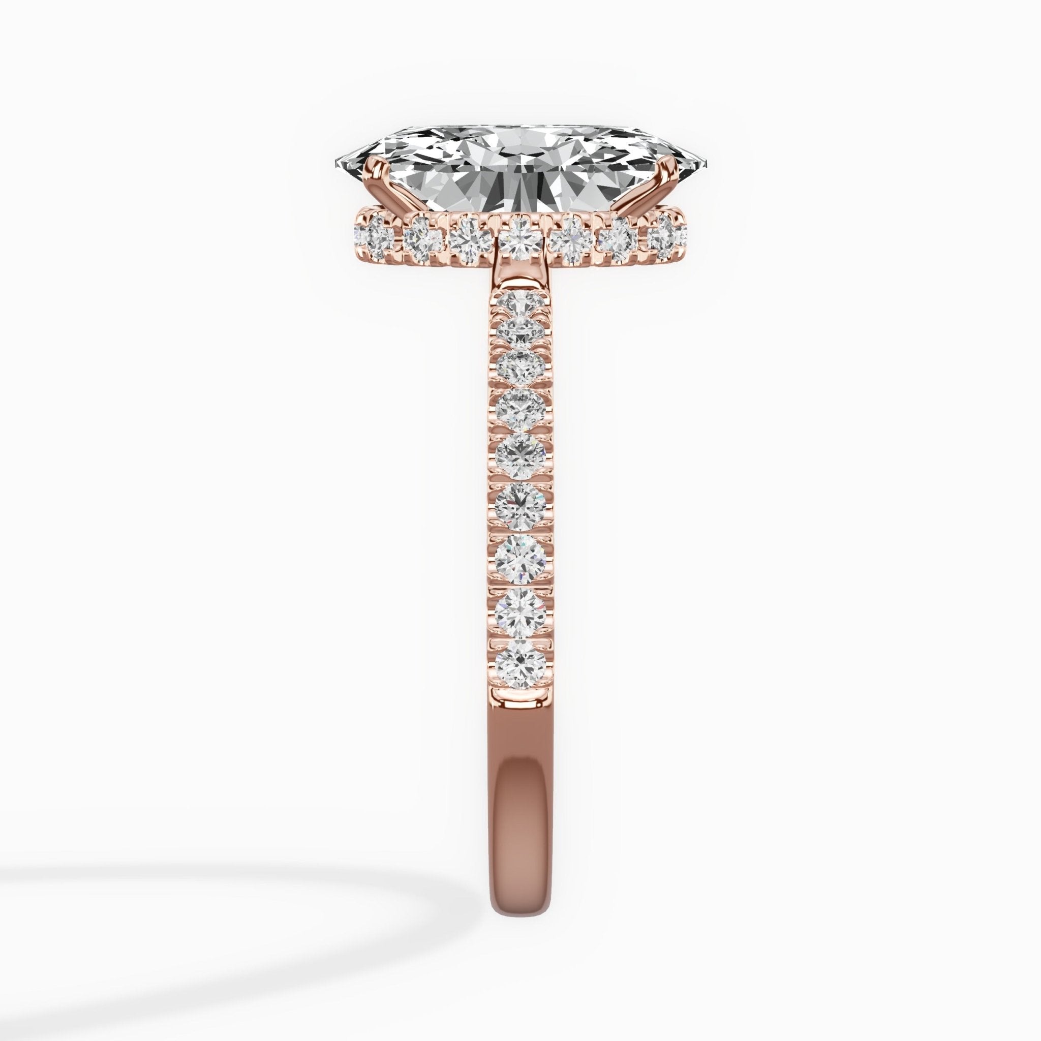 Alluring Hidden Halo Engagement Ring - The Better Diamonds