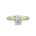Alluring Hidden Halo Engagement Ring - The Better Diamonds