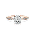 Alluring Hidden Halo Engagement Ring - The Better Diamonds