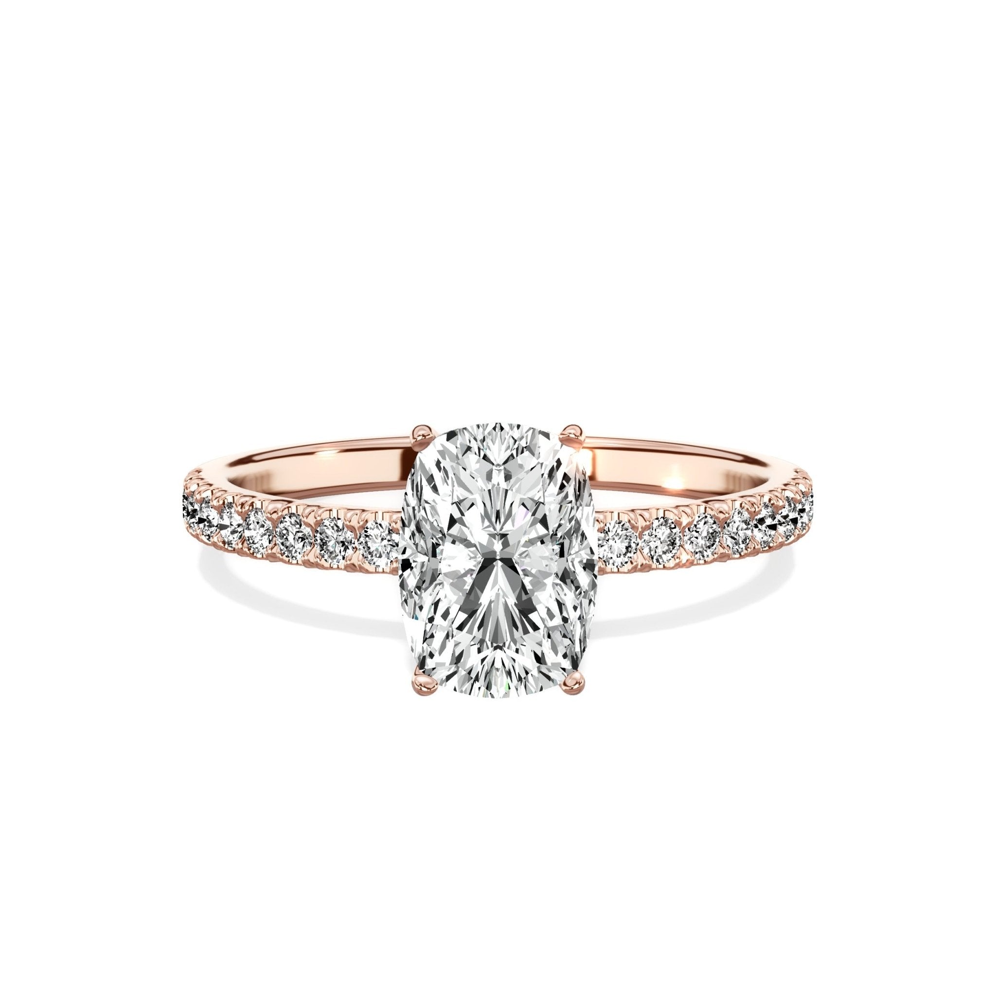 Alluring Hidden Halo Engagement Ring - The Better Diamonds