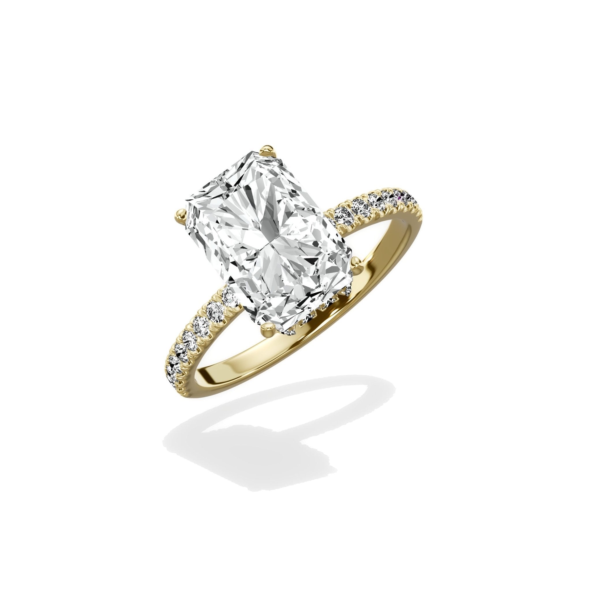 Alluring Hidden Halo Engagement Ring - The Better Diamonds