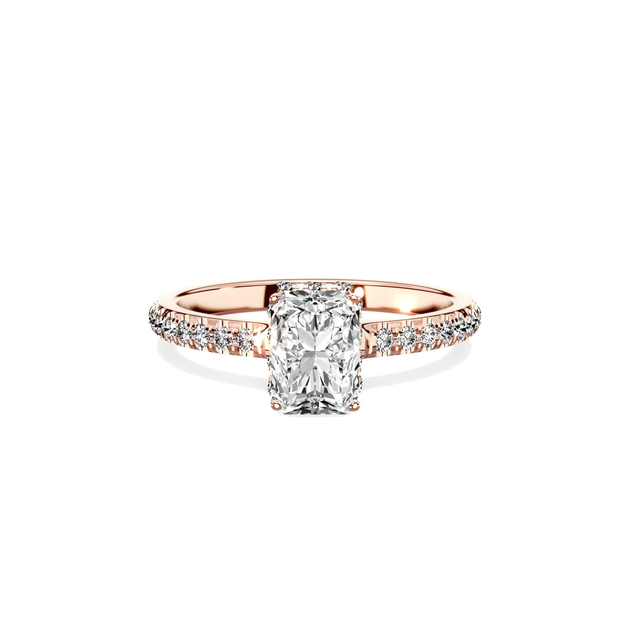 Alluring Hidden Halo Engagement Ring - The Better Diamonds