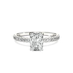 Alluring Hidden Halo Engagement Ring - The Better Diamonds