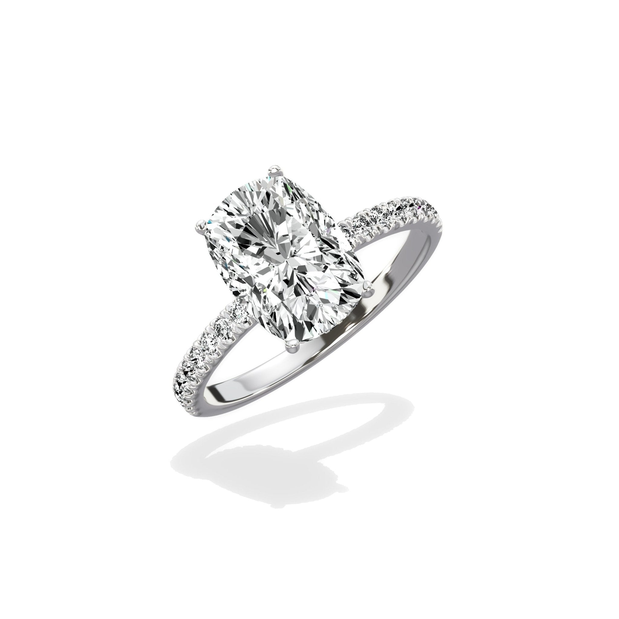 Alluring Hidden Halo Engagement Ring - The Better Diamonds