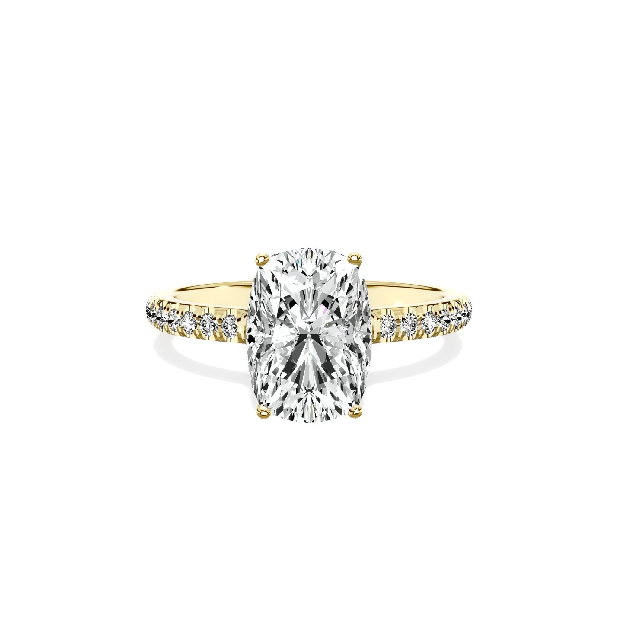 Alluring Hidden Halo Engagement Ring - The Better Diamonds