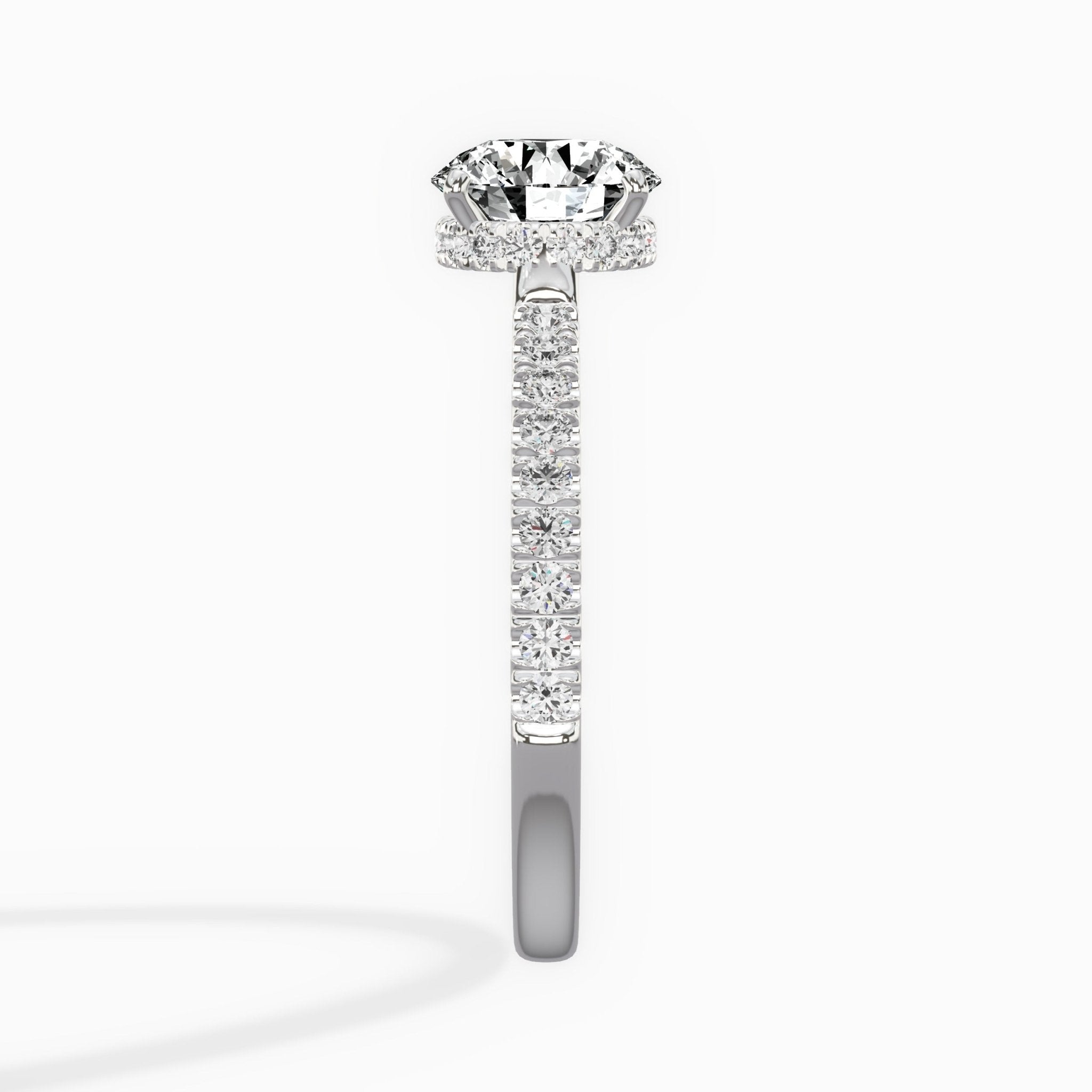 Alluring Hidden Halo Engagement Ring - The Better Diamonds