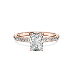 Alluring Hidden Halo Engagement Ring - The Better Diamonds