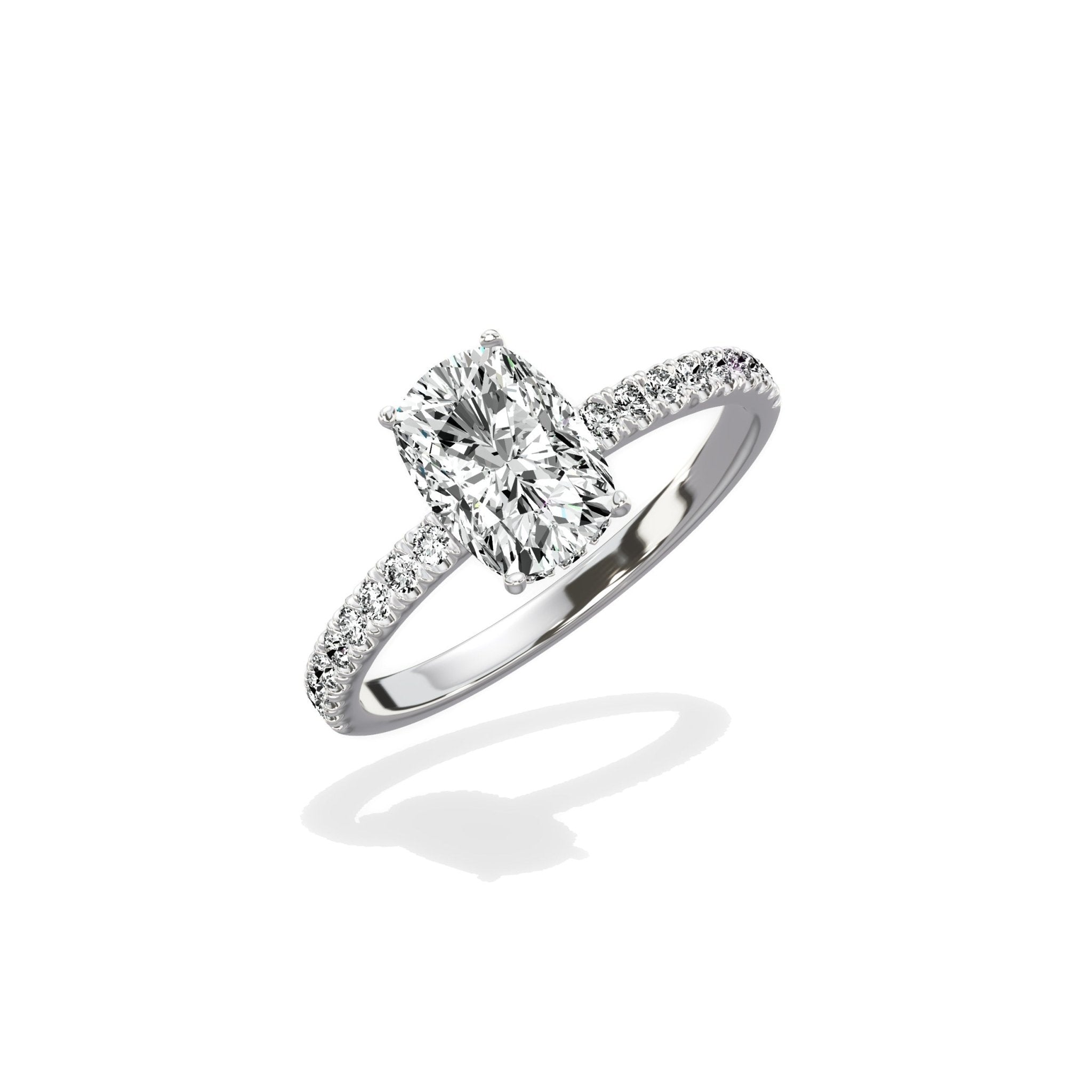Alluring Hidden Halo Engagement Ring - The Better Diamonds