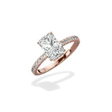 Alluring Hidden Halo Engagement Ring - The Better Diamonds