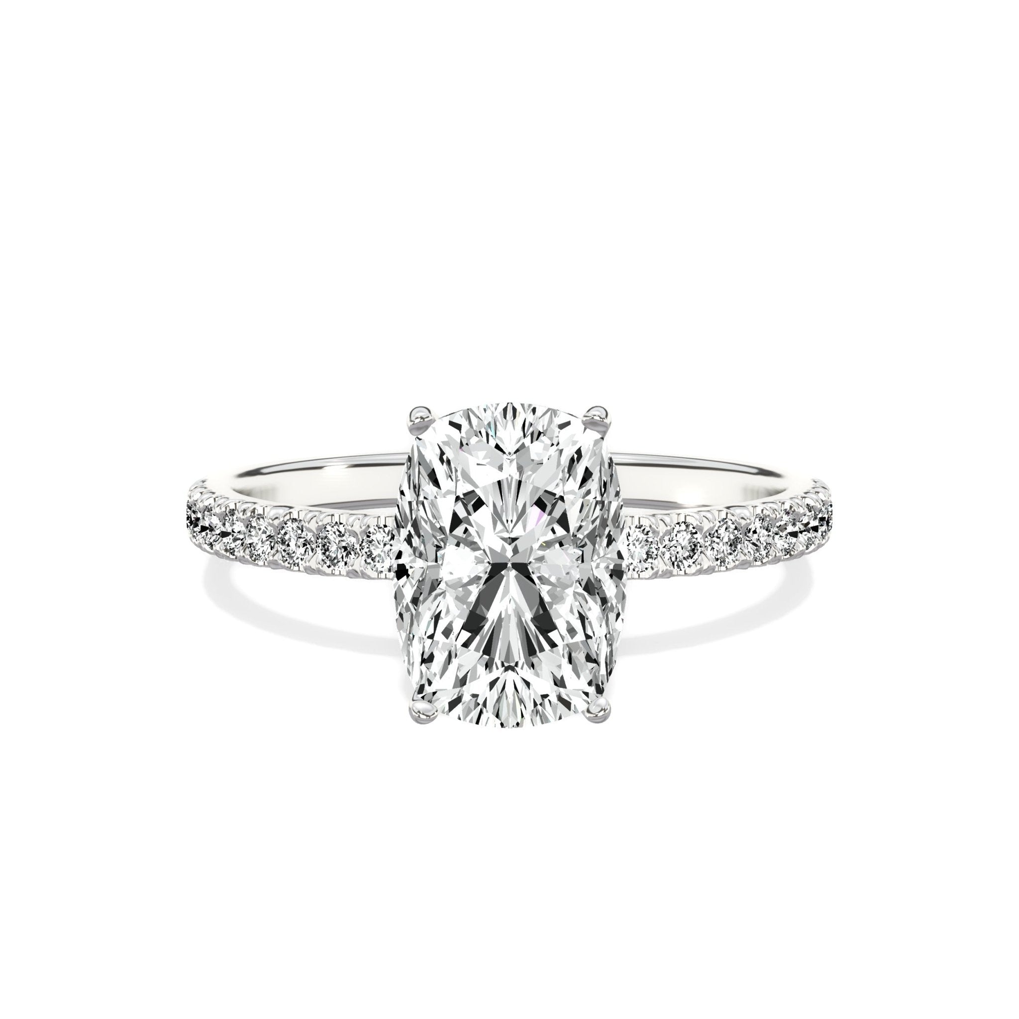 Alluring Hidden Halo Engagement Ring - The Better Diamonds