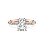 Alluring Hidden Halo Engagement Ring - The Better Diamonds