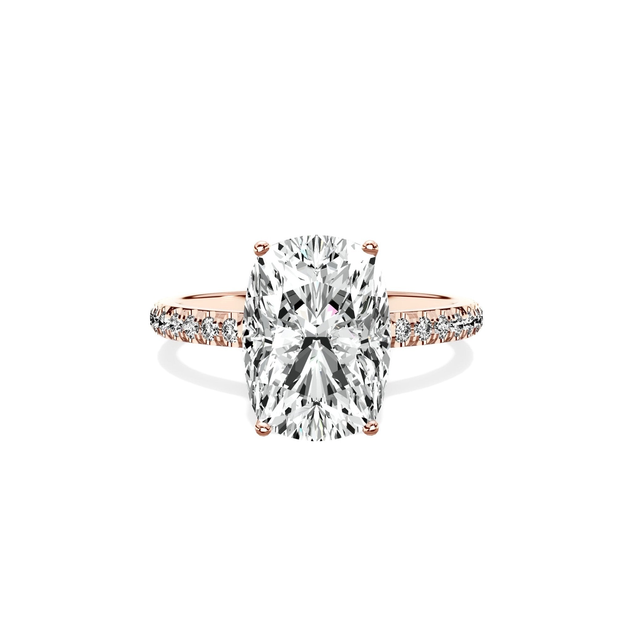 Alluring Hidden Halo Engagement Ring - The Better Diamonds