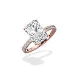 Alluring Hidden Halo Engagement Ring - The Better Diamonds