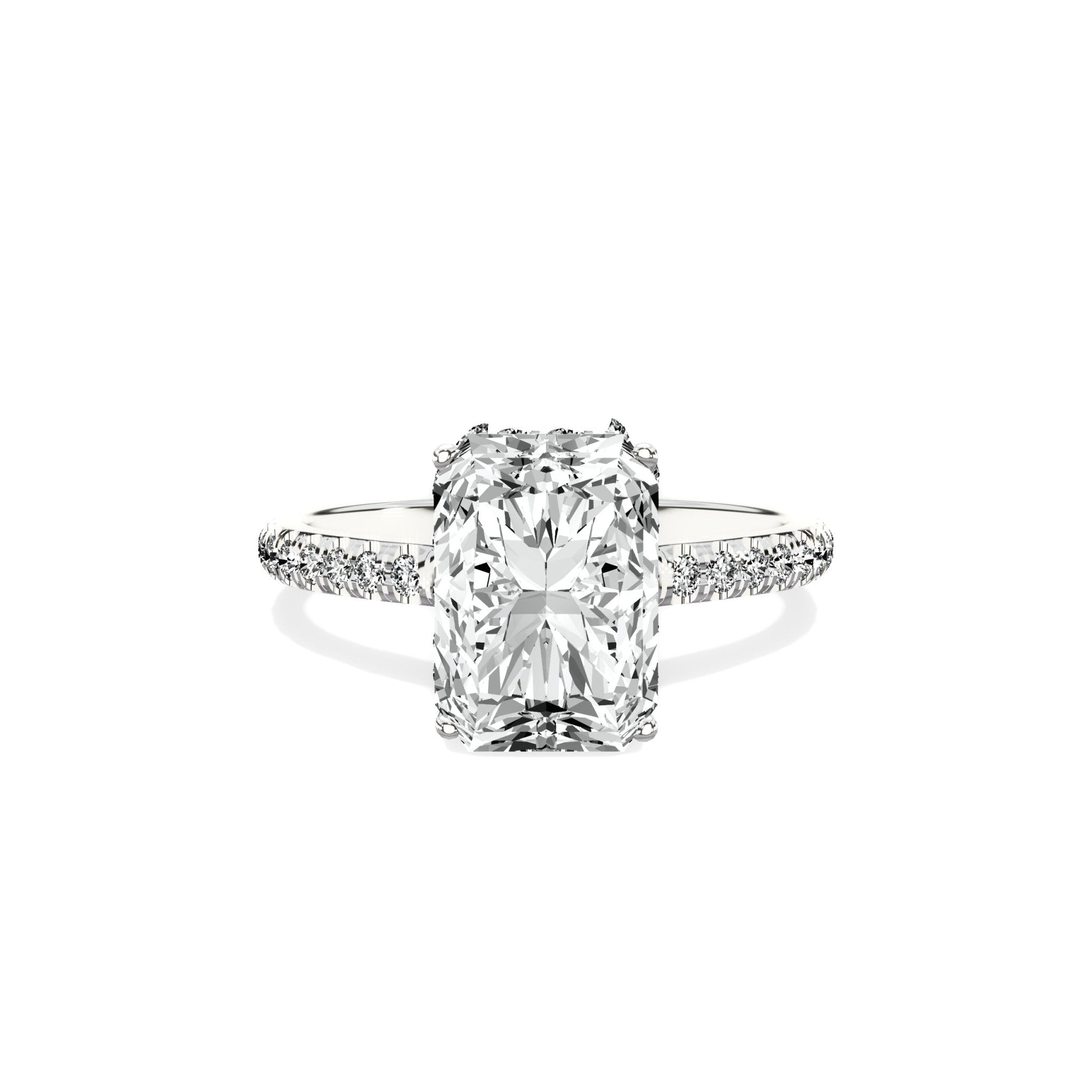 Alluring Hidden Halo Engagement Ring - The Better Diamonds