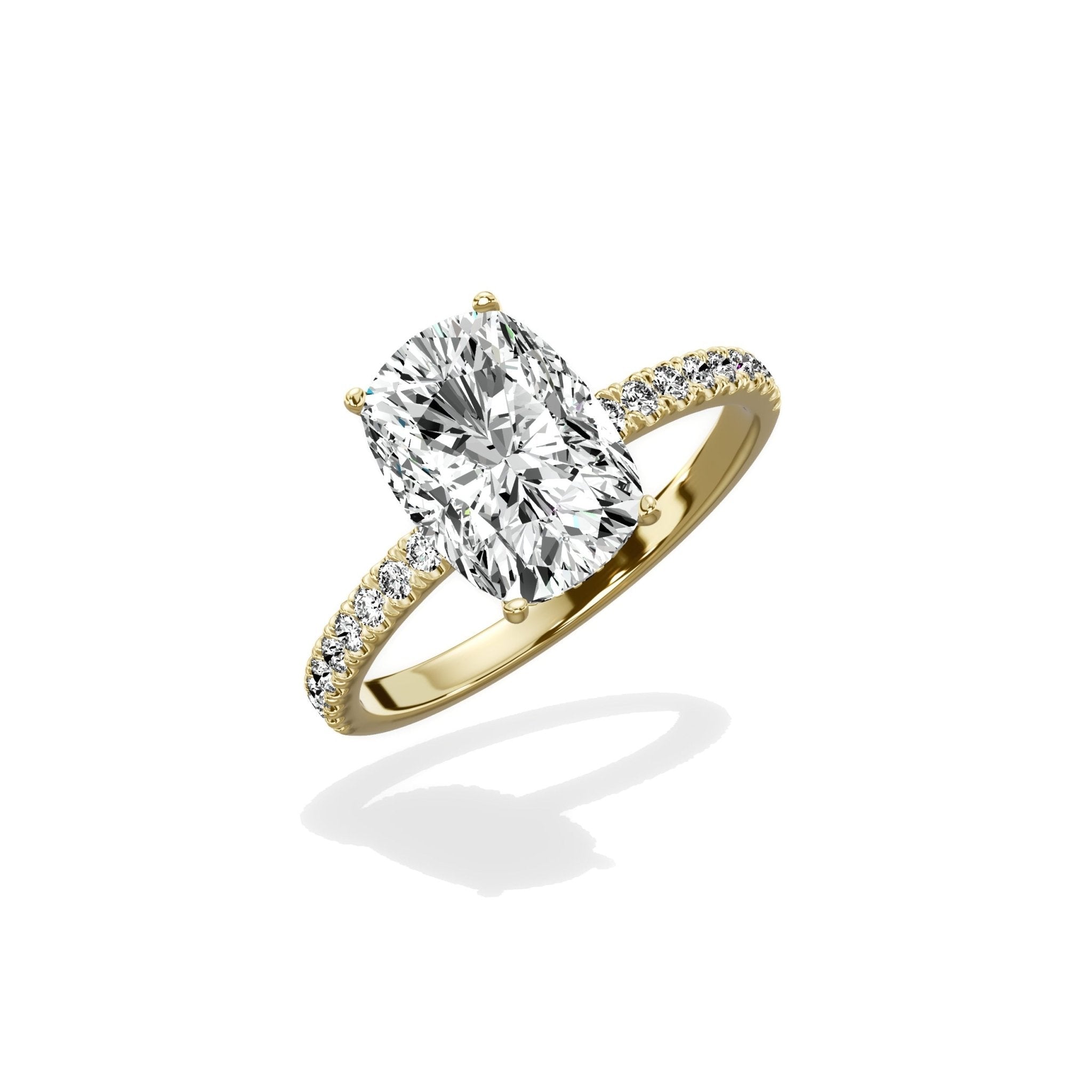 Alluring Hidden Halo Engagement Ring - The Better Diamonds