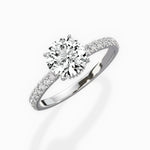 Alluring Hidden Halo Engagement Ring - The Better Diamonds