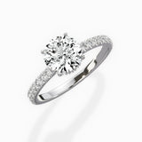 Alluring Hidden Halo Engagement Ring - The Better Diamonds