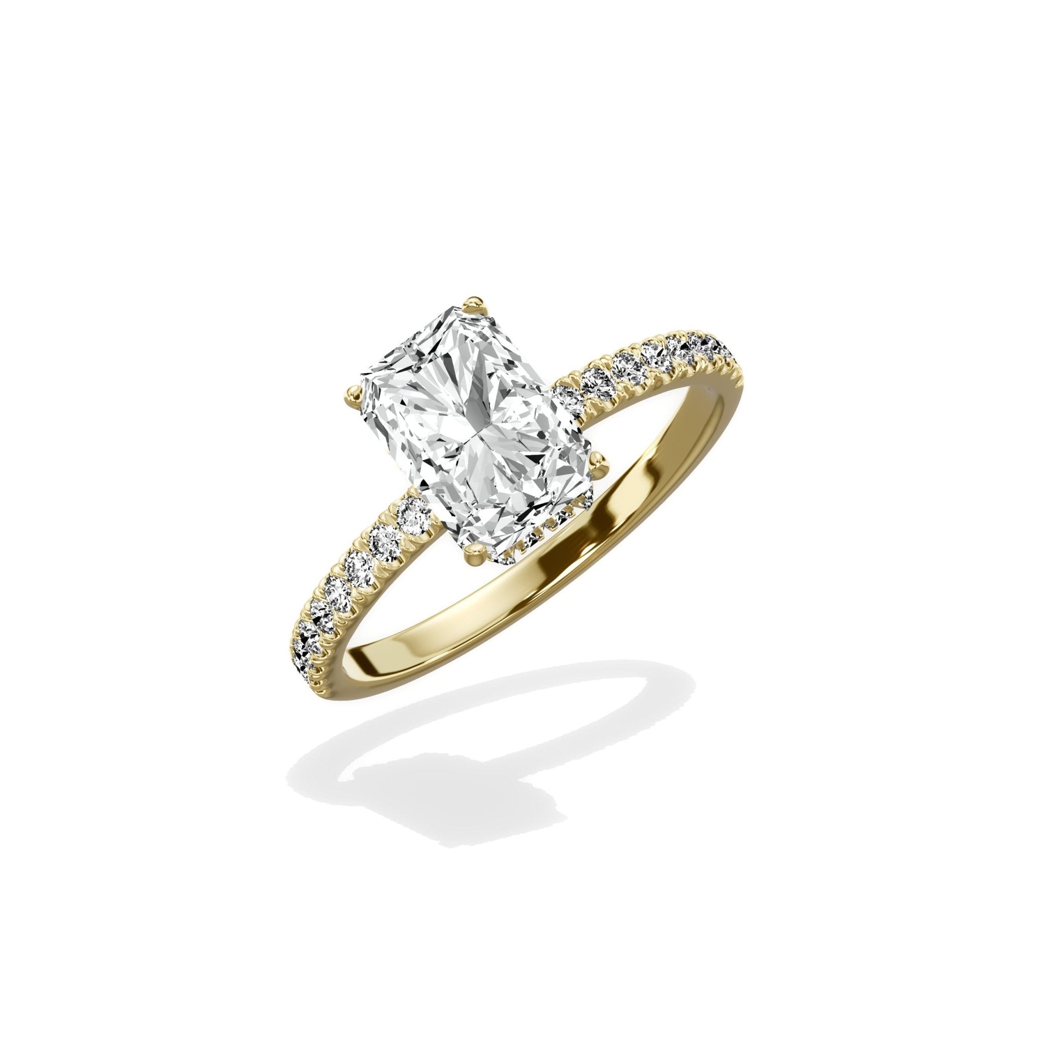 Alluring Hidden Halo Engagement Ring - The Better Diamonds