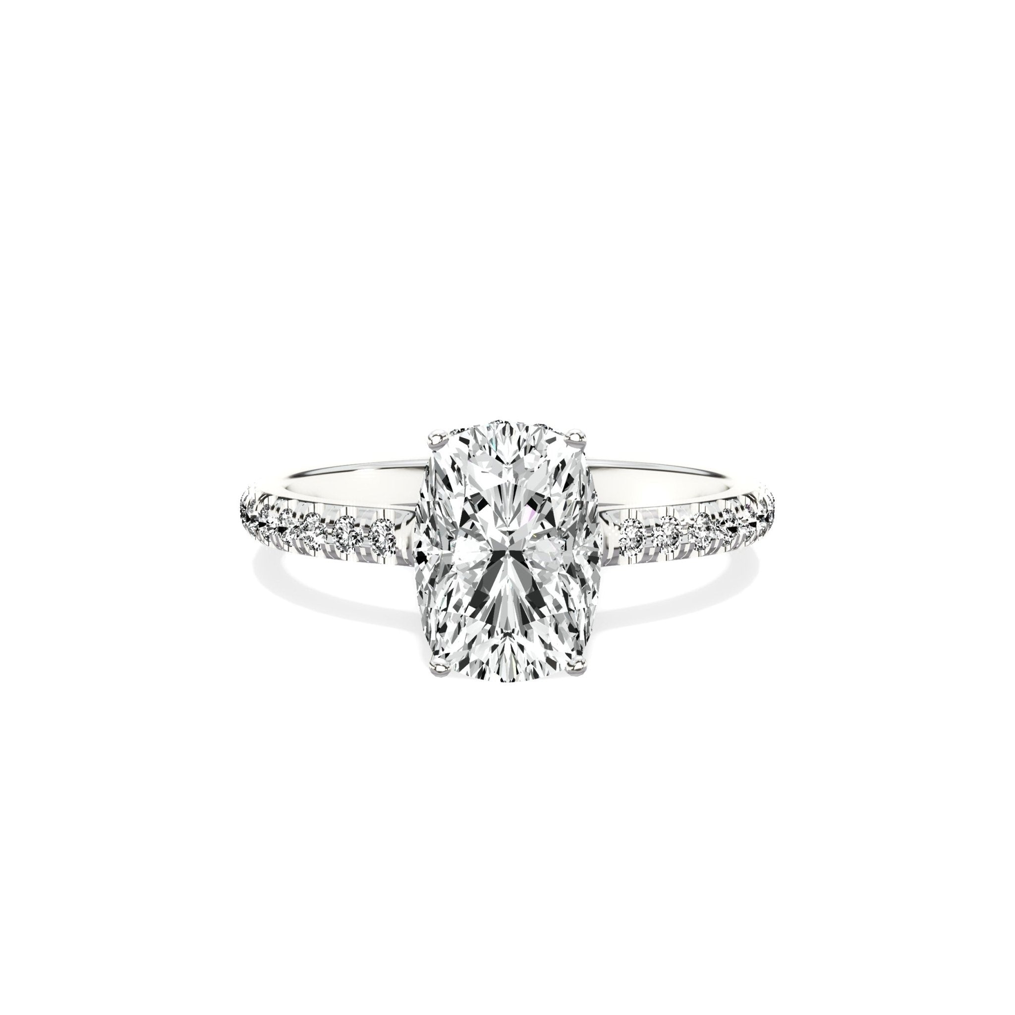 Alluring Hidden Halo Engagement Ring - The Better Diamonds