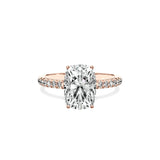 Alluring Hidden Halo Engagement Ring - The Better Diamonds