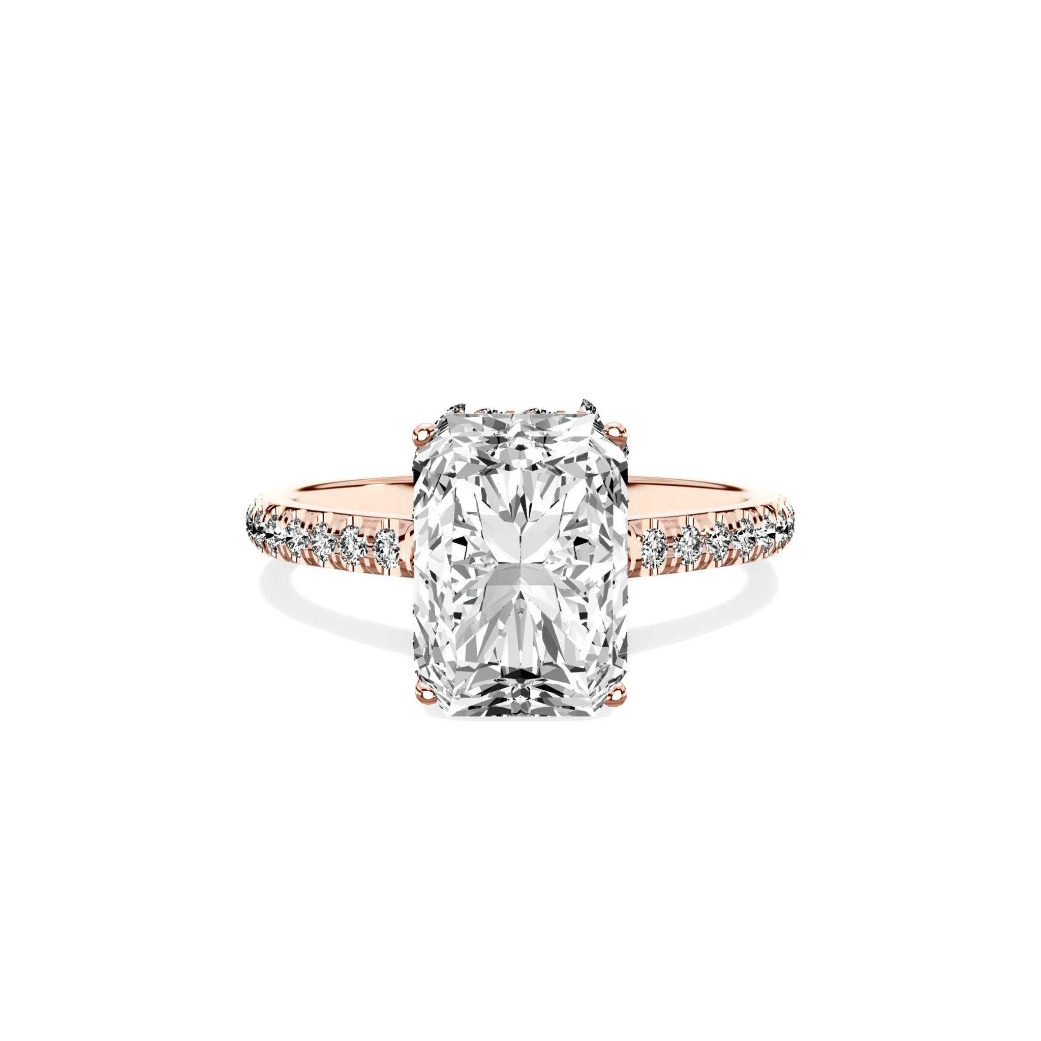 Alluring Hidden Halo Engagement Ring - The Better Diamonds